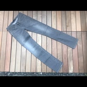 MONARCHY Grey Denim Jeans w Rhinestone Detail